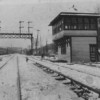 Analomink Rail Tower, circa 1910, shows the semaphore signals (photo courtesy of Monroe County Historical Association)