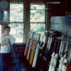 Ben Feely inside the East Stroudsburg Railroad Tower, September 1969. (photo courtesy of Ben Feely)
